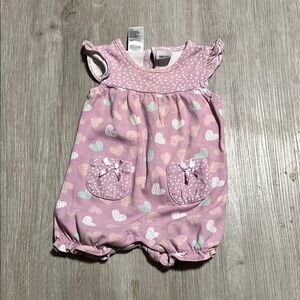 Pink Heart Baby Romper
